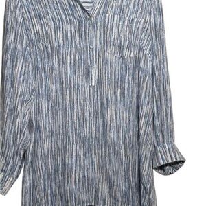 Striped Blue and White Blouse